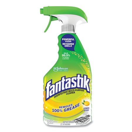 FANTASTIK Cleaners & Detergents, 32 oz. Trigger Spray Bottle, Lemon, 8 PK 308686